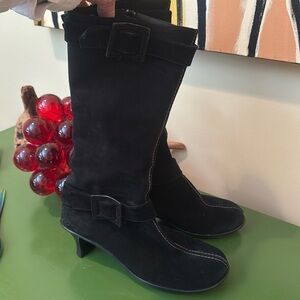 Gentle Souls 🔥sale🔥black soft suede leather boots